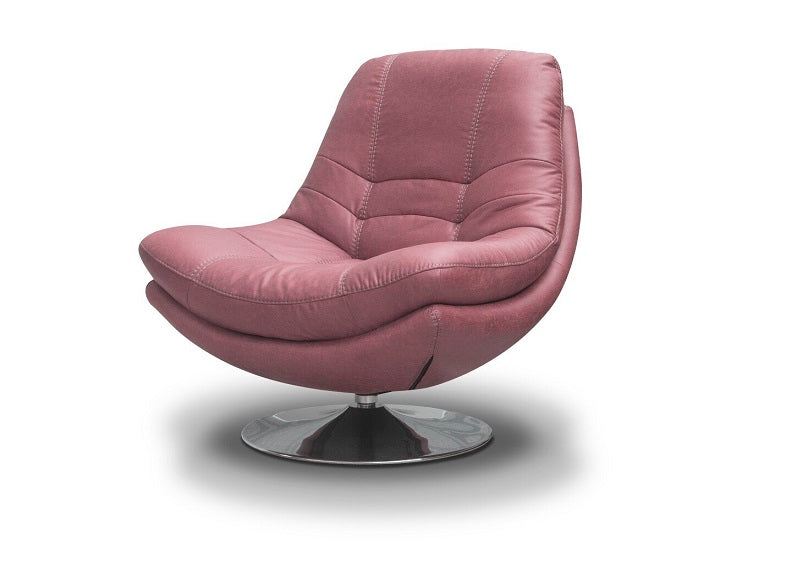 Axis Pink Swivel Armchair W/Optional Stool