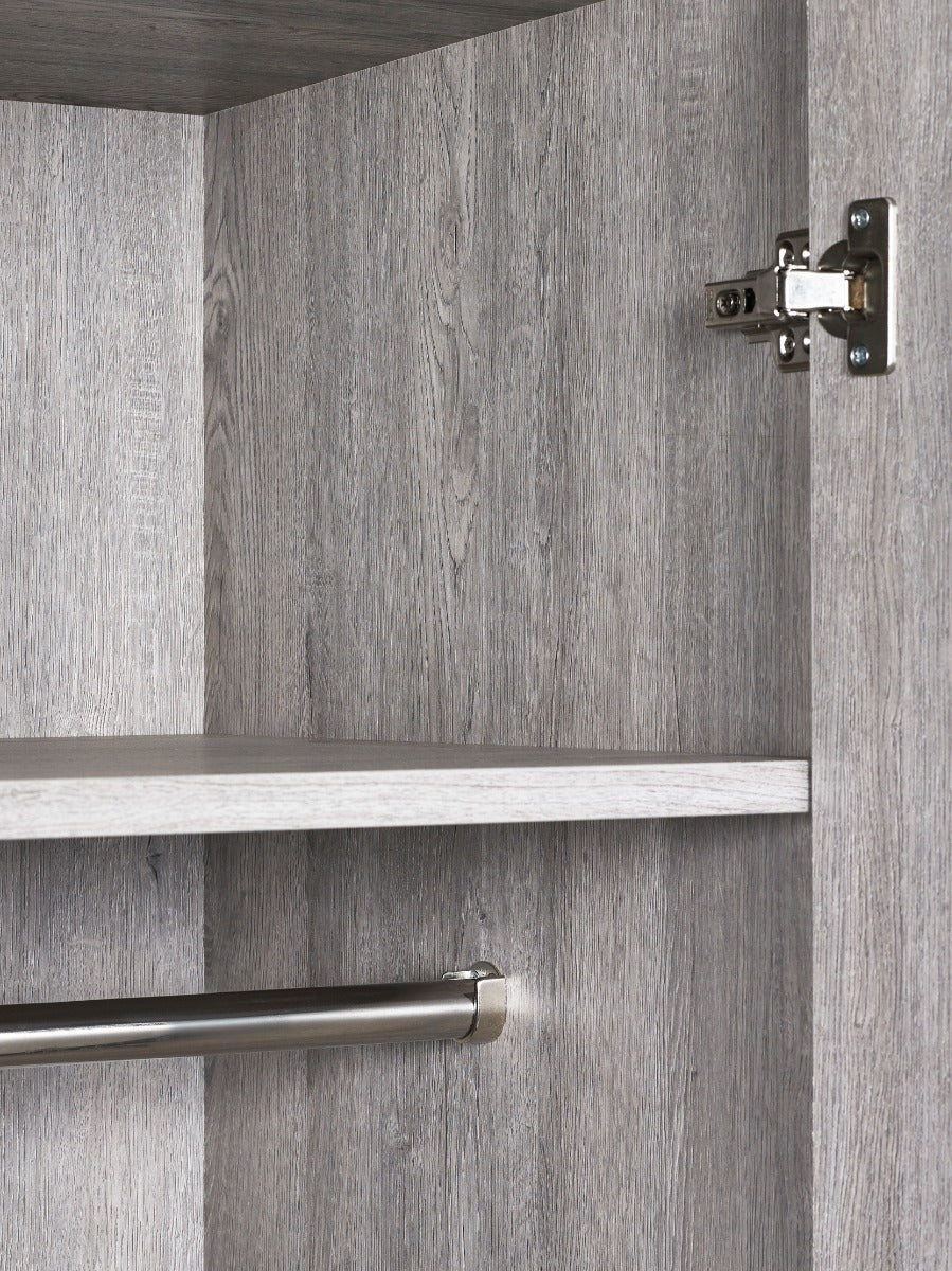 Bali 2 Door 1 Drawer Wardrobe - Grey Oak