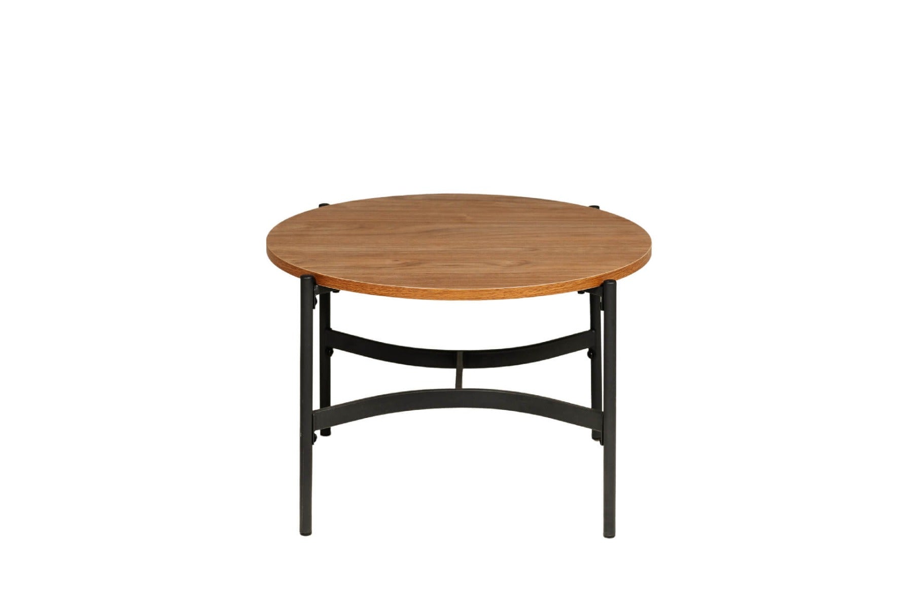 Beau Round Lamp Table in Brown – Stylish Contemporary Lamp Table for Modern Homes