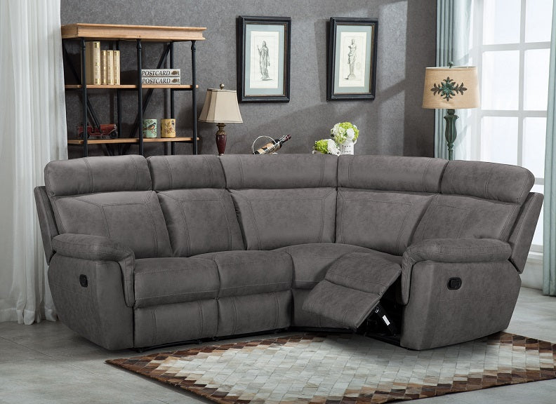 Baxter Grey Fabric Corner Group Sofa(Four Pieces)