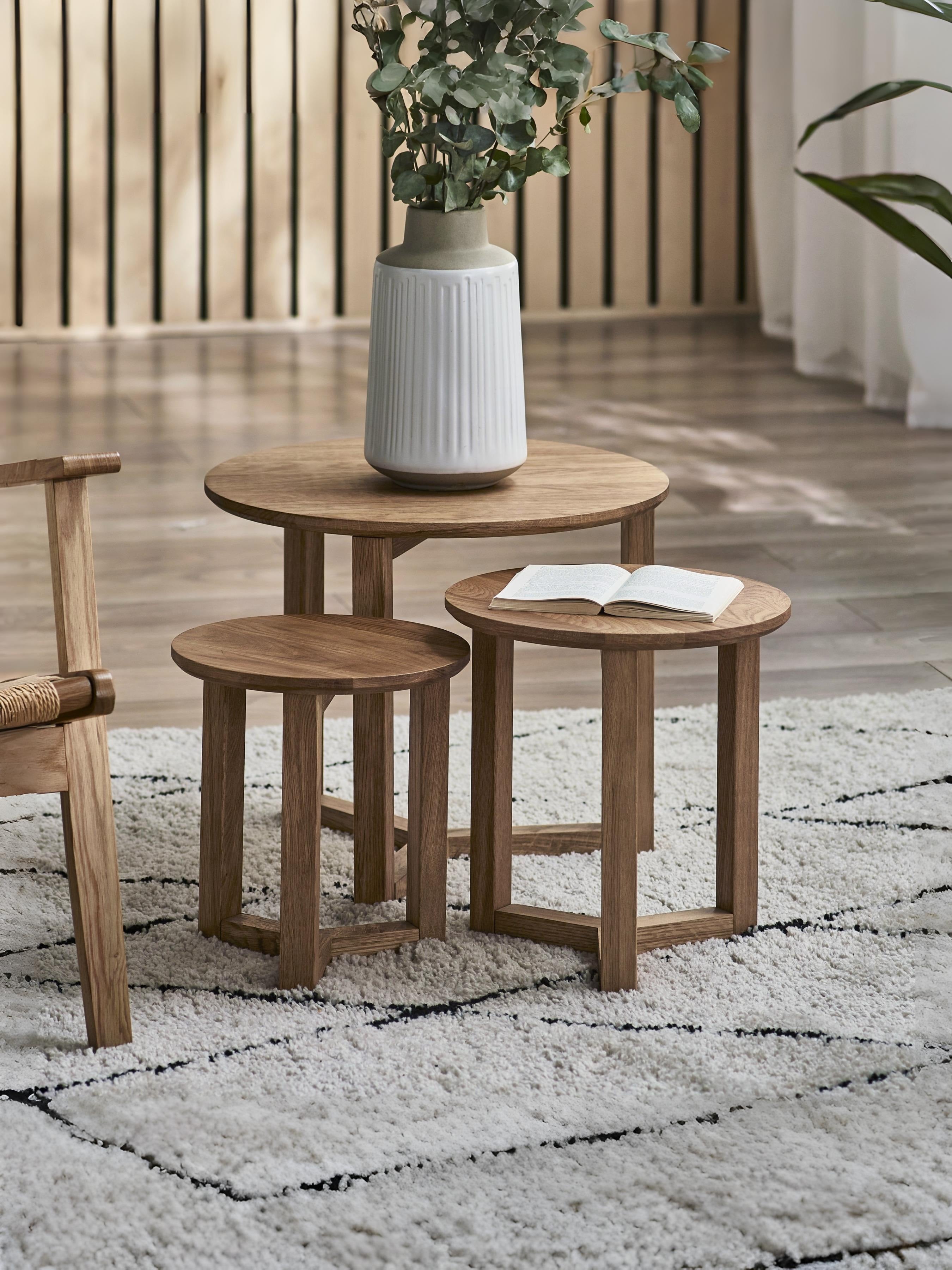 Nidri Nest Of 3 Tables Oak