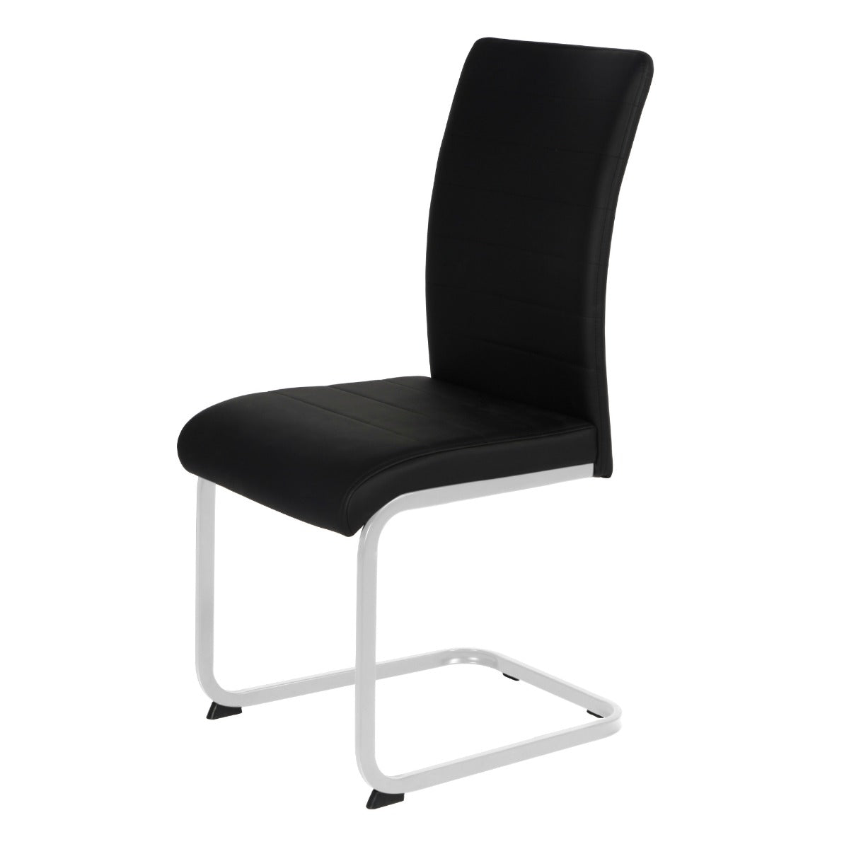 Liana Dining Chair Black - Chrome Legs