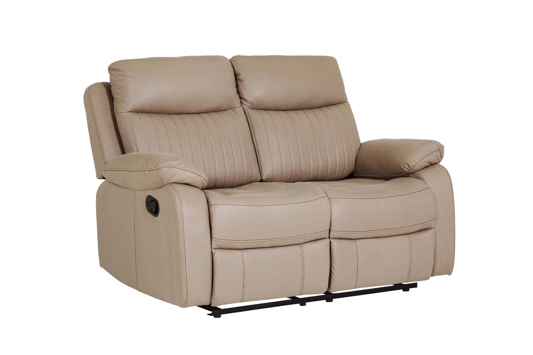 Barkley 2 -Seater Manual Recliner in Light Brown Fabric - Comfortable & Stylish with Free Nationwide Delivery