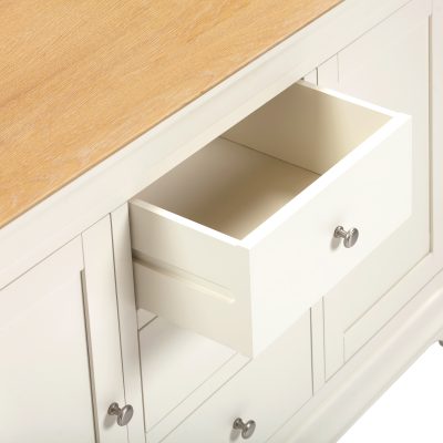 BORDEAUX 3 DOOR 3 DRAWER SIDEBOARD - IVORY/OAK