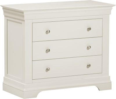 BORDEAUX 3 DRAWER CHEST - IVORY PRE-ORDER FOR JAN