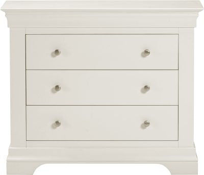 BORDEAUX 3 DRAWER CHEST - IVORY PRE-ORDER FOR JAN
