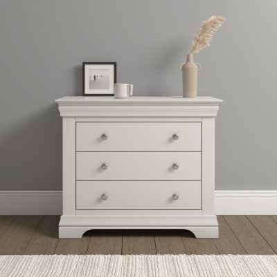 BORDEAUX 3 DRAWER CHEST - IVORY PRE-ORDER FOR JAN