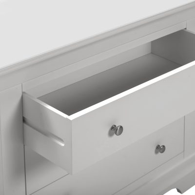 BORDEAUX 3 DRAWER CHEST - PEBBLE GREY