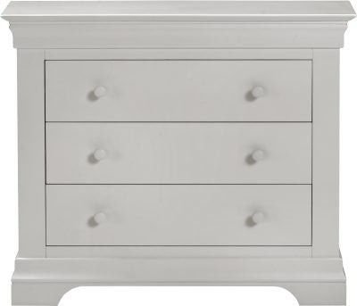 BORDEAUX 3 DRAWER CHEST - PEBBLE GREY