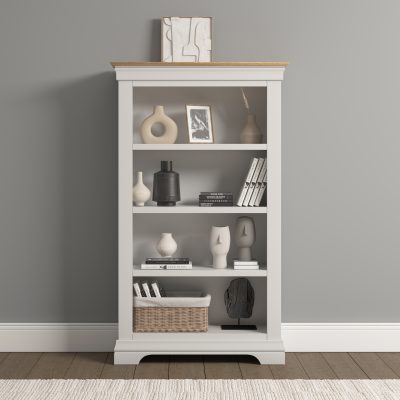 BORDEAUX BOOKCASE - IVORY/OAK