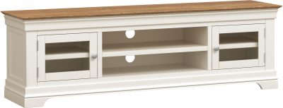 BORDEAUX TV STAND - IVORY/OAK