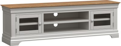 BORDEAUX TV STAND - PEBBLE GREY/OAK