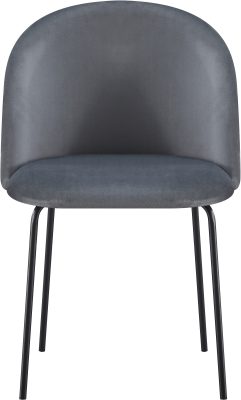 BOSTON DINING CHAIR (X4 PER BOX) - GREY VELVET