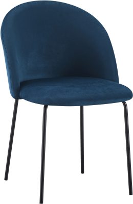 BOSTON DINING CHAIR (X4 PER BOX) - BLUE VELVET