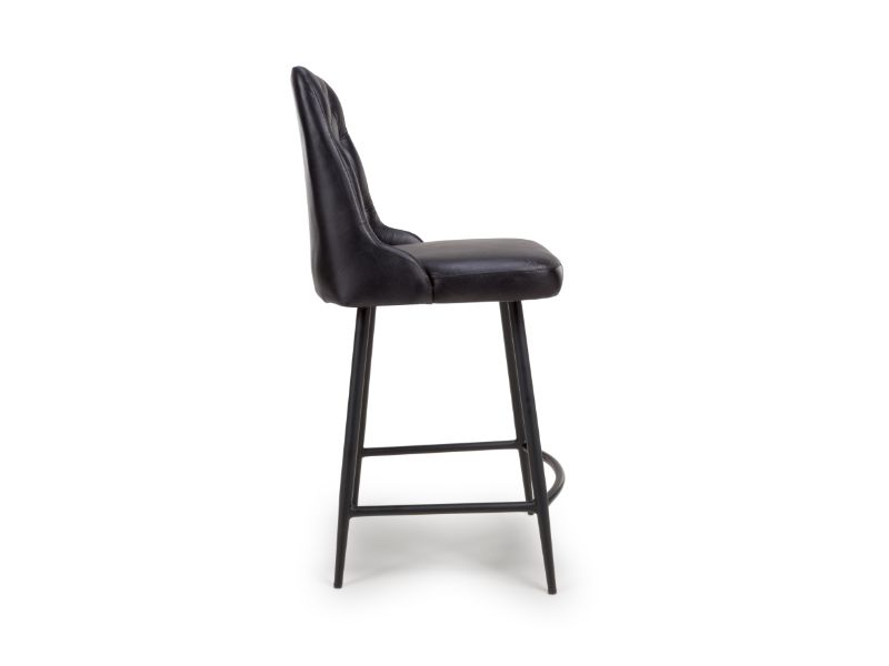 Two Bradley Counter Chairs - Black