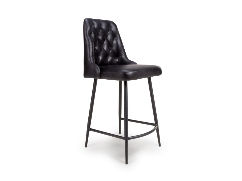 Two Bradley Counter Chairs - Black