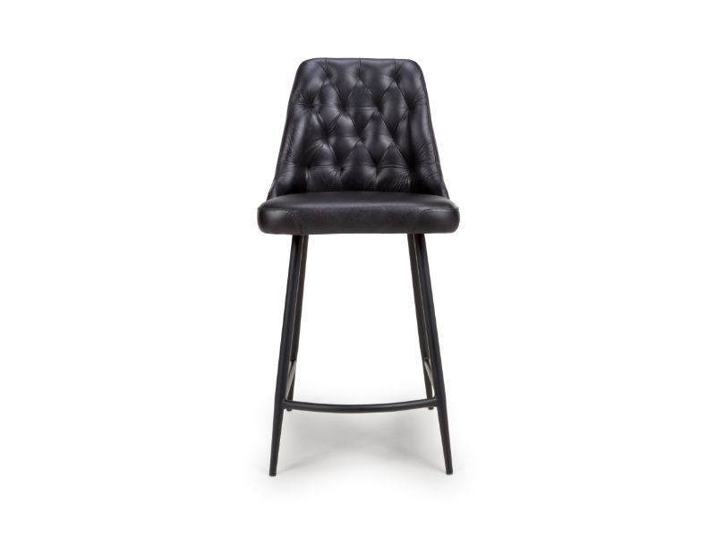 Two Bradley Bar Chairs - Black