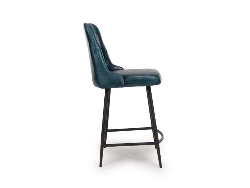 Two Bradley Bar Chairs - Blue