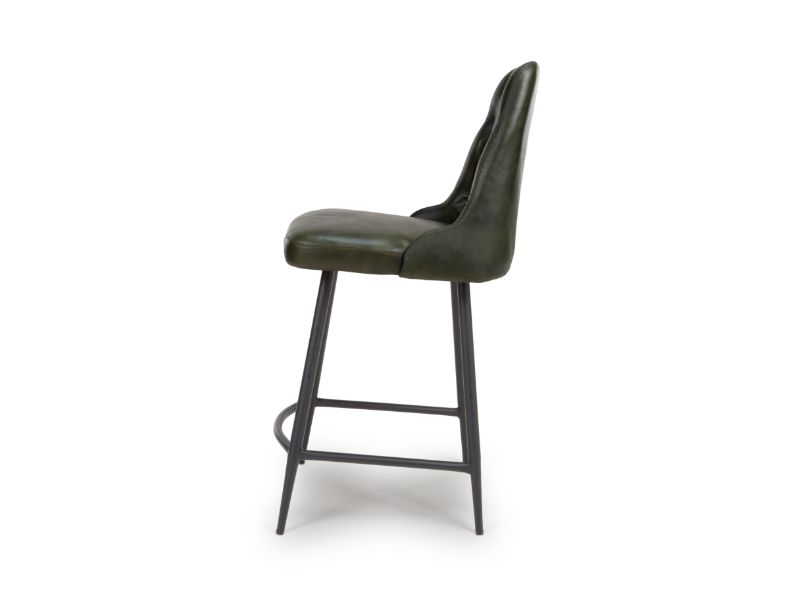 Two Bradley Counter Chairs - Green