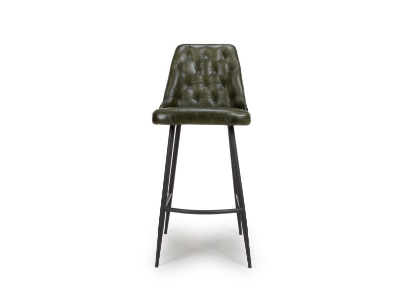 Two Bradley Bar Chairs - Green