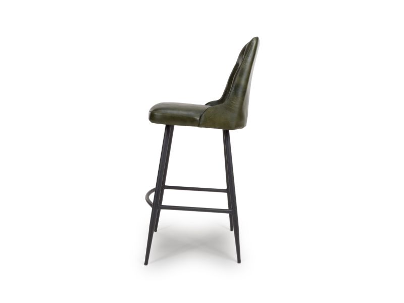 Two Bradley Bar Chairs - Green