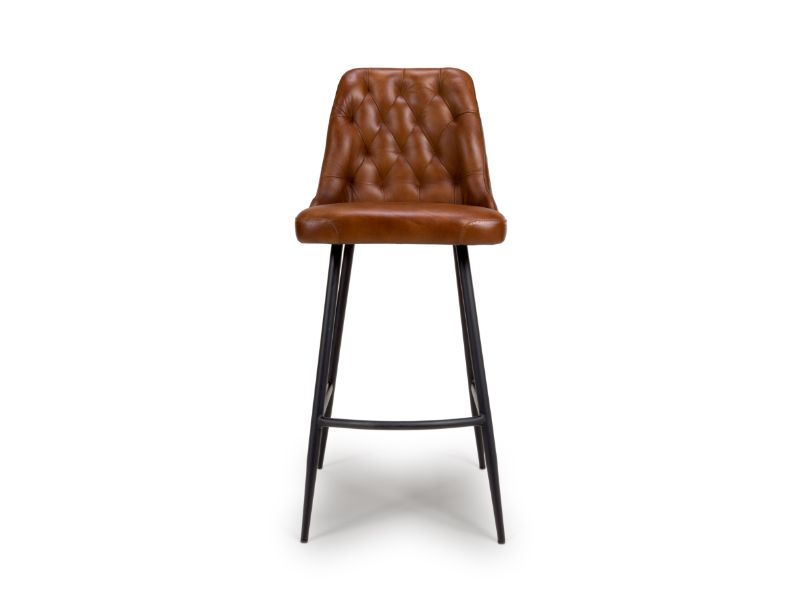 Two Bradley Bar Chairs - Tan