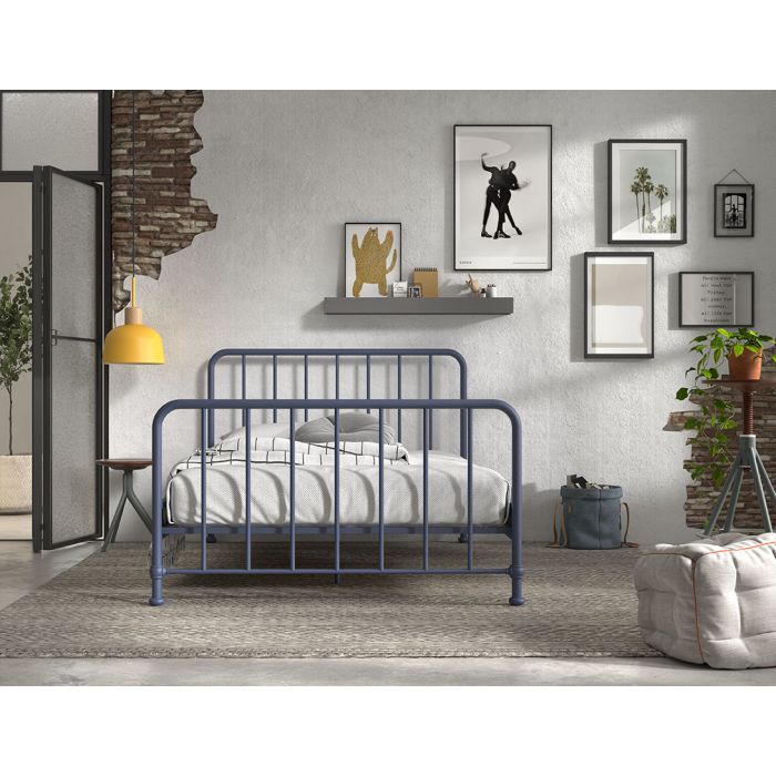 BRONXX BED 140 X 200 CM BLUE DENIM