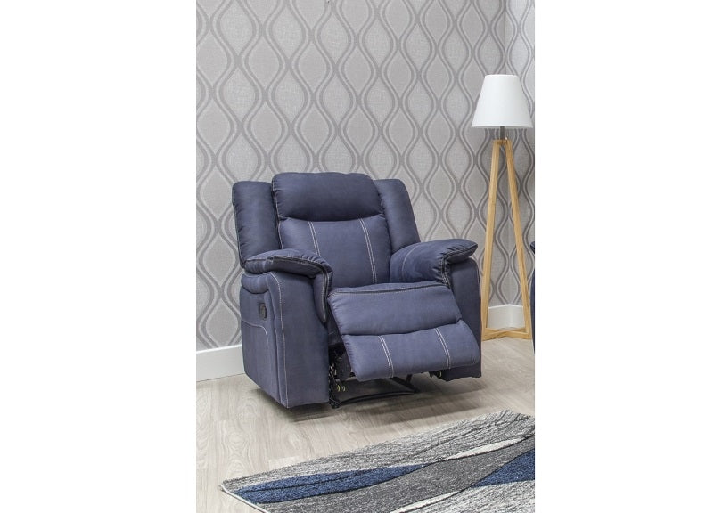 Brooklyn Denim Reclining Armchair