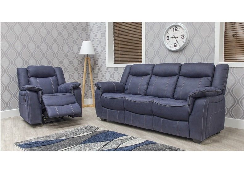 Brooklyn Fabric Denim 3+RR Sofas