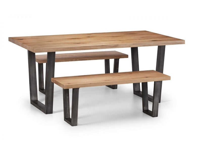 Brooklyn Oak Table & Brooklyn Benches
