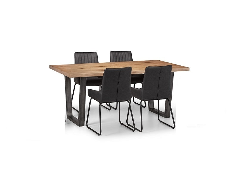 Brooklyn Oak Dining Set With Bench/Soho Chairs