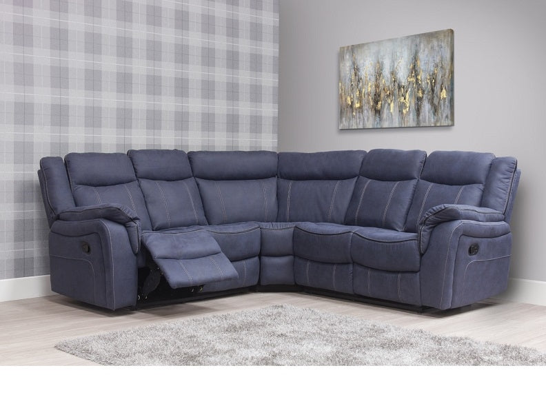Brooklyn 2R-C-2R Denim Blue Corner Sofa