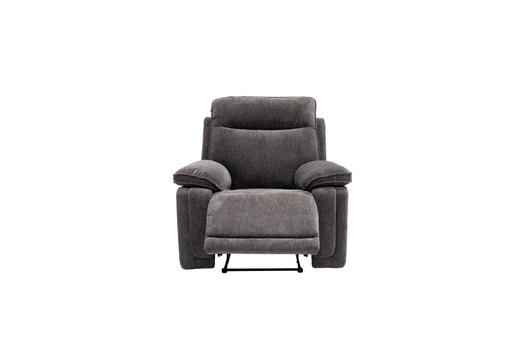 Cadenza Charcoal Fabric Electric Recliner Armchair – Piped Trim, USB Charging Ports, and Deep-Filled Seating