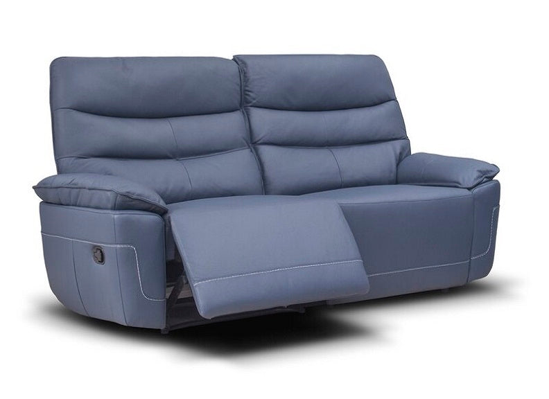 Cadiz Blue Three Seat Sofa W/Optional Power