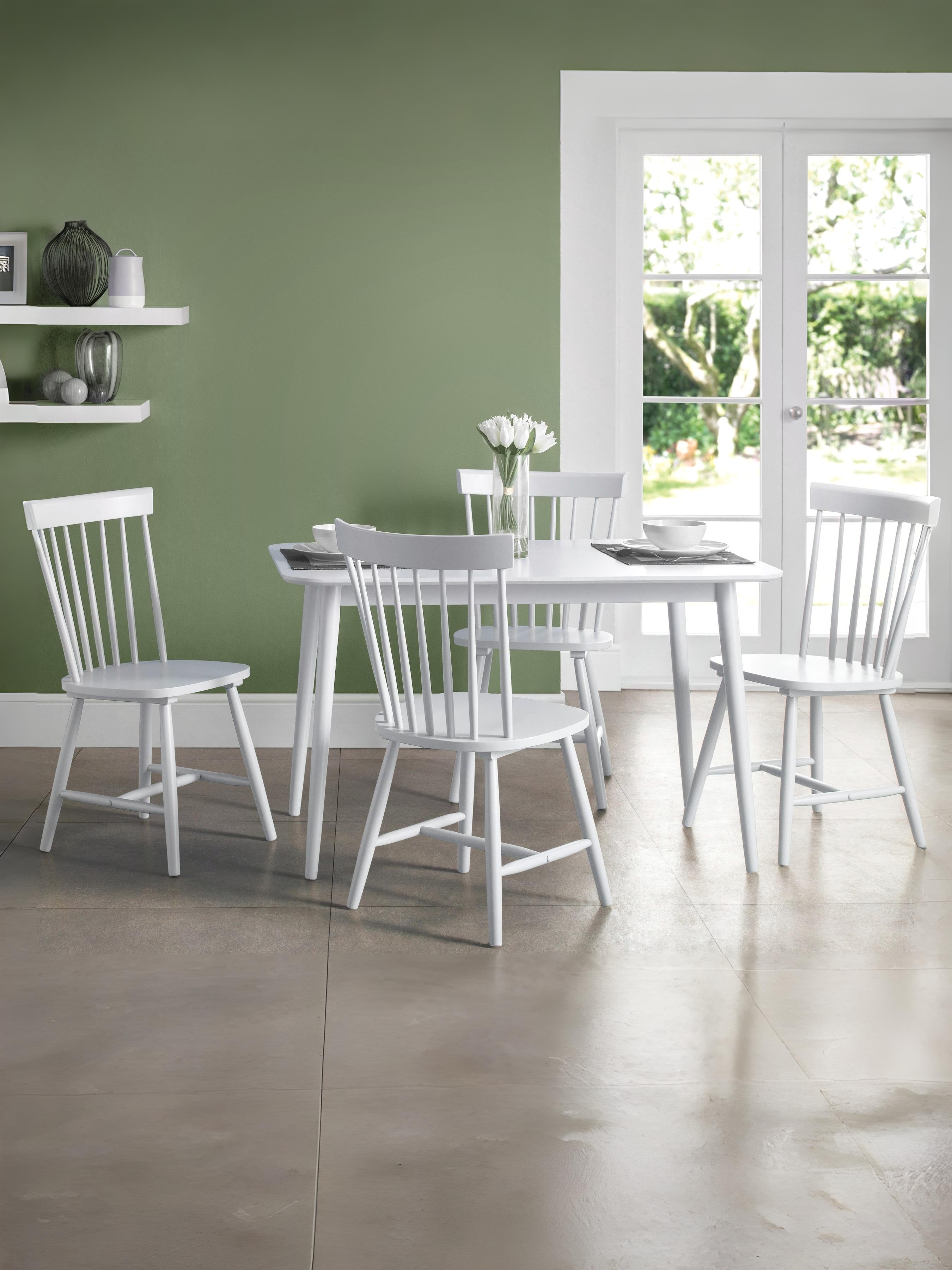 Set Of 4 Torino White Chairs