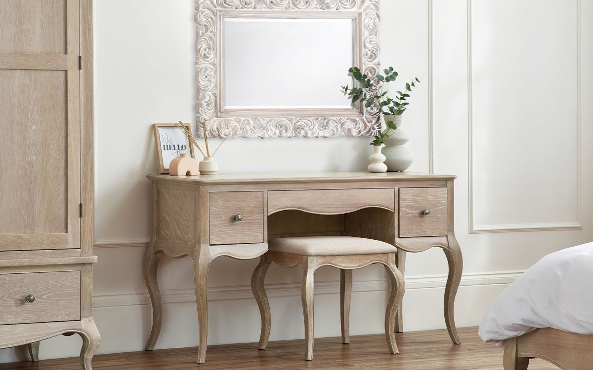 Baroque Distressed Wall Mirror - Ornate Antique-Inspired Design | 113 cm x 82 cm