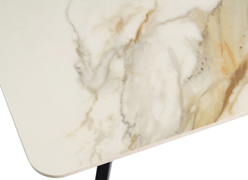 Camilla 1.6 M Fixed Dining Tables & Six Harley Dining Armchairs