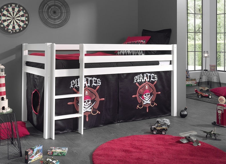 Pino White Mid-Sleeper Caribbean Pirate Curtain Room