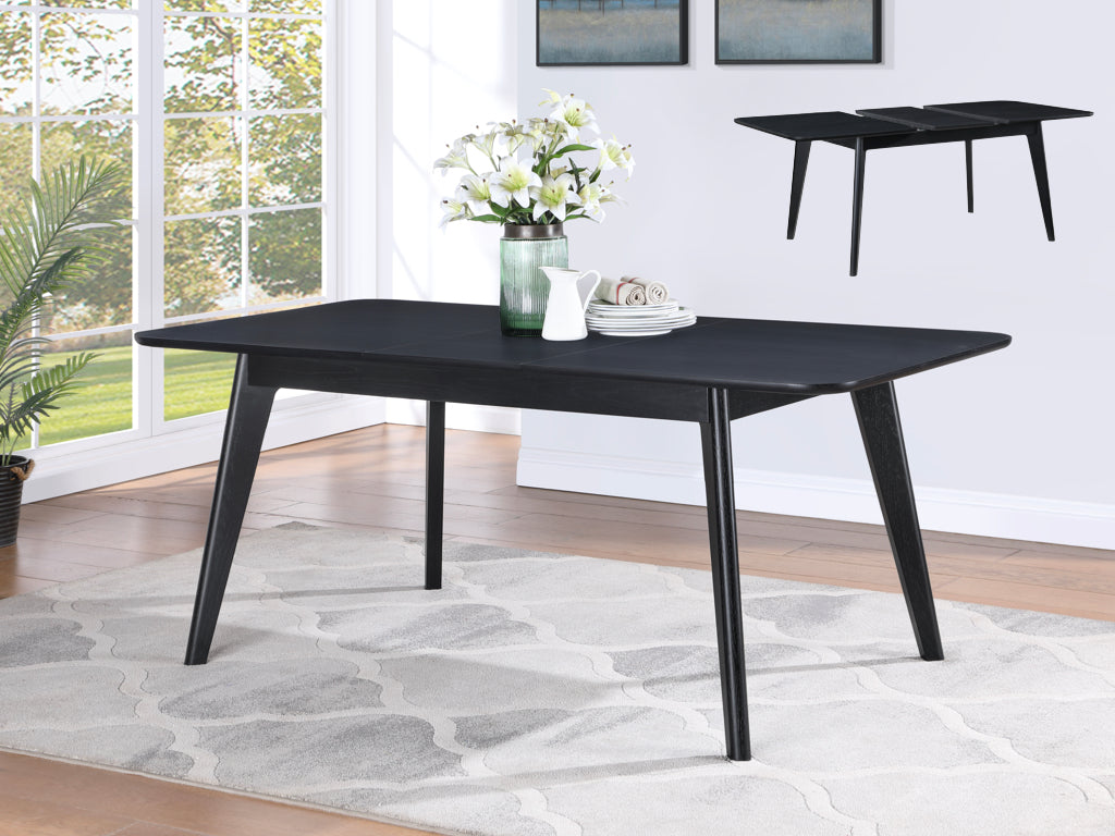 Carrington Black 140cm Extending Dining Table