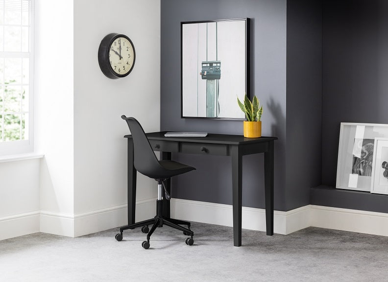 Carrington Black Desk & Erika Chair Room