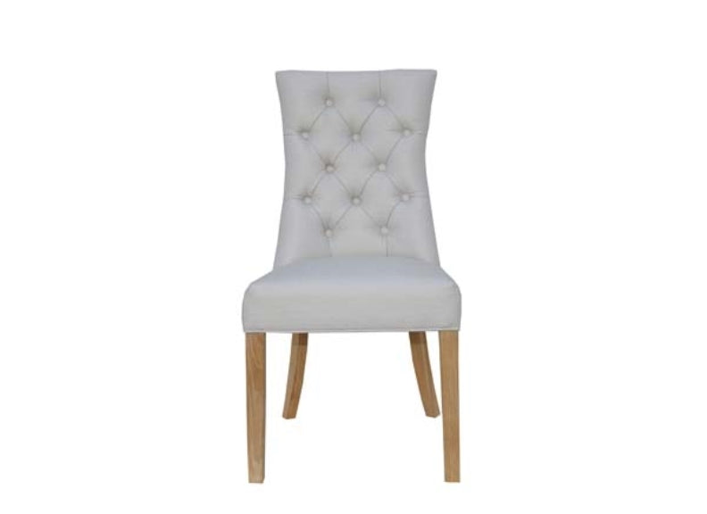 Two Curved Button Back Fabric Dining Chairs(CH33 x2)
