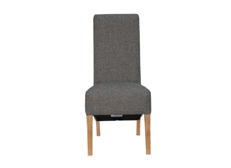 Two Scroll Back Fabric Dining Chairs(CH35 x2)