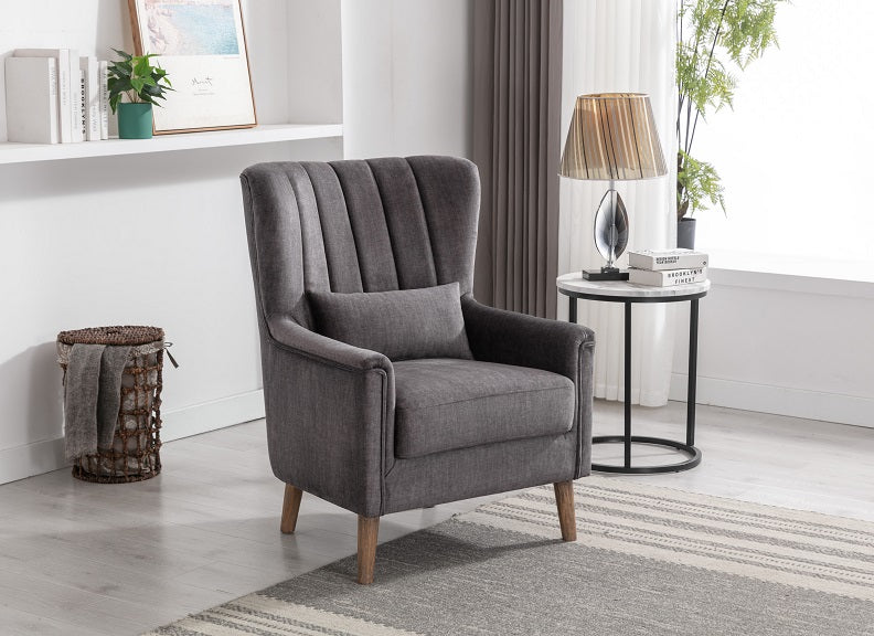 Charlotte Graphite Fixed Armchair - 1