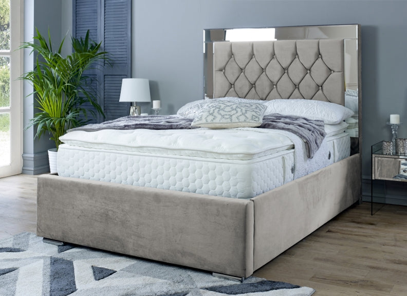 Chesterfield Mirrored Velvet Beds