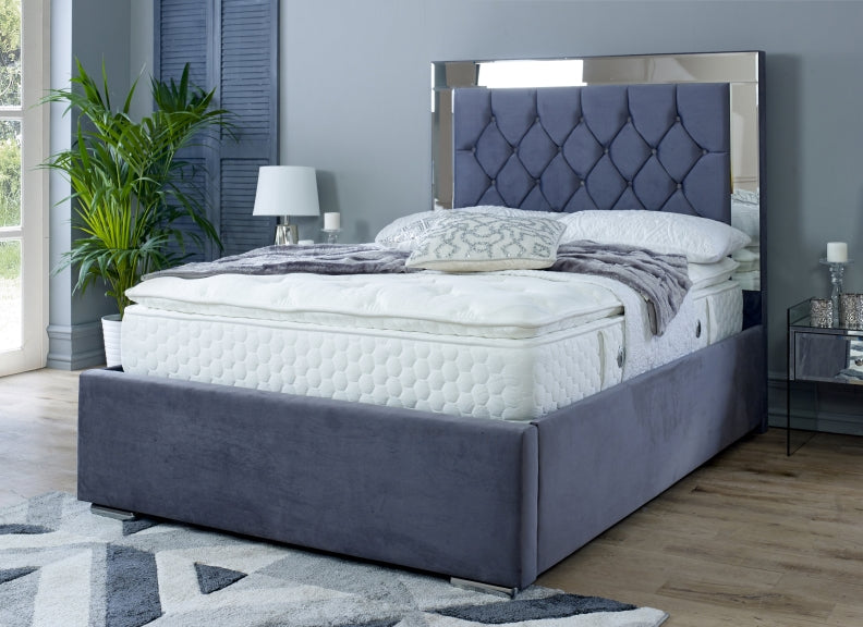 Chesterfield Mirrored Velvet Beds