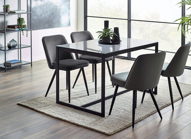Chicago Glass Table W/Burgess Chairs
