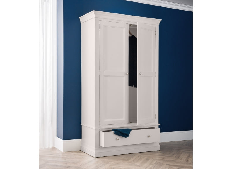 Clermont Grey Two Door Wardrobe