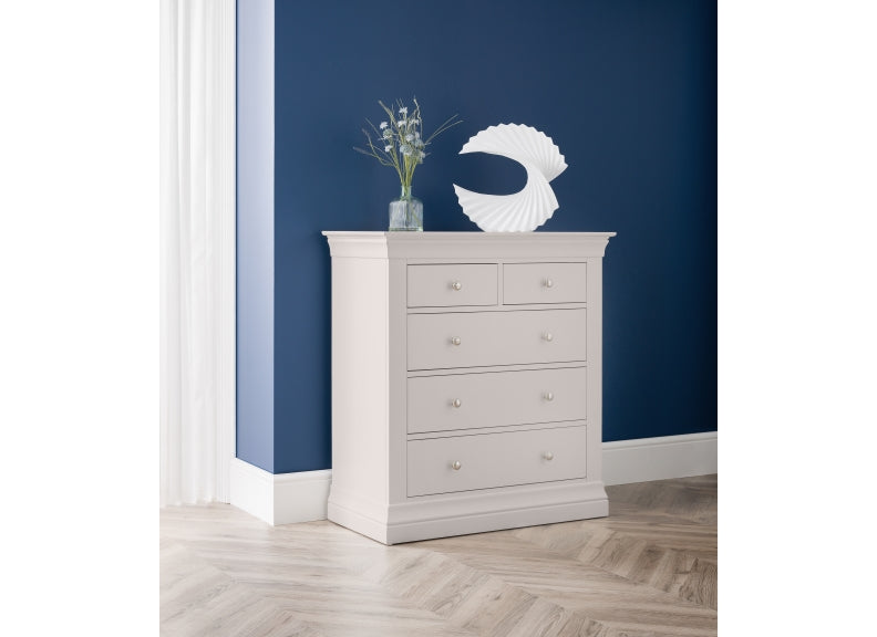 Clermont Grey 3+2 Drawer Chest - Stylish Storage Solution
