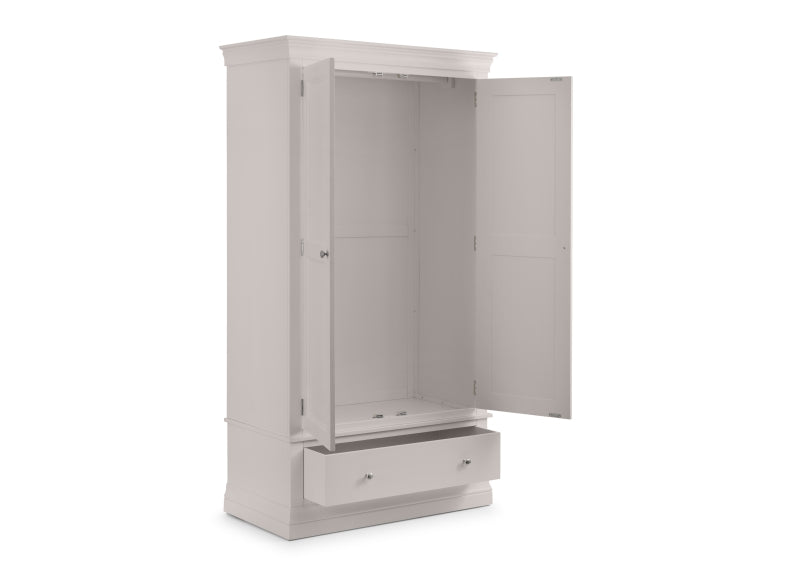 Clermont Grey Two Door Wardrobe