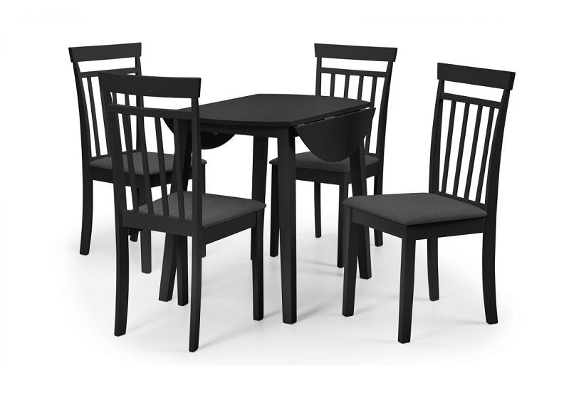 Coast Black Round Drop Leaf Dining Set